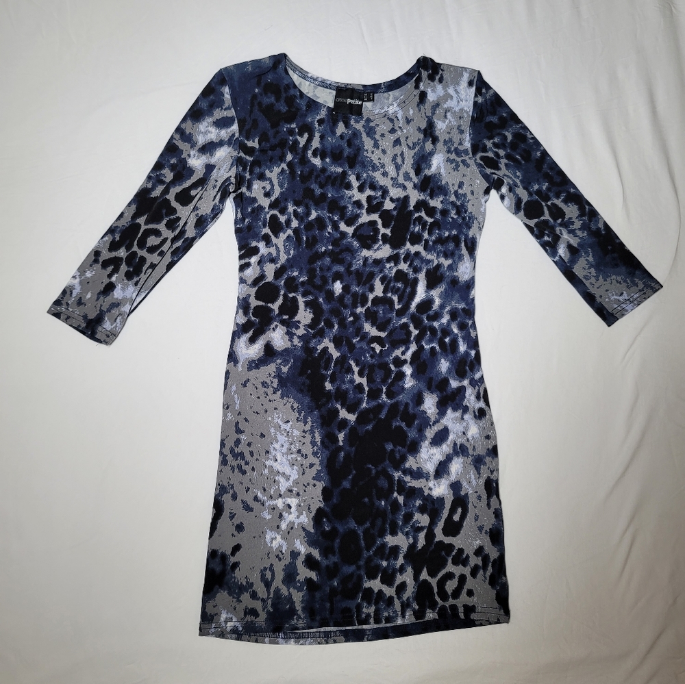 ASOS Petite blue animal print dress size 6